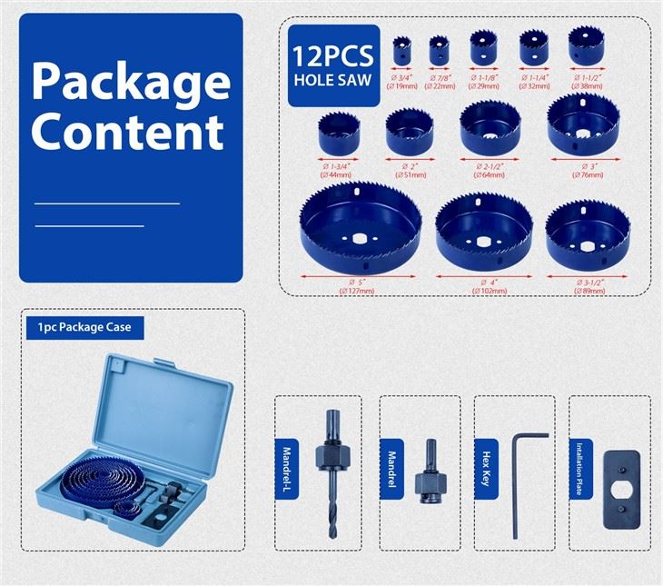 16pcs Hold Saw Set